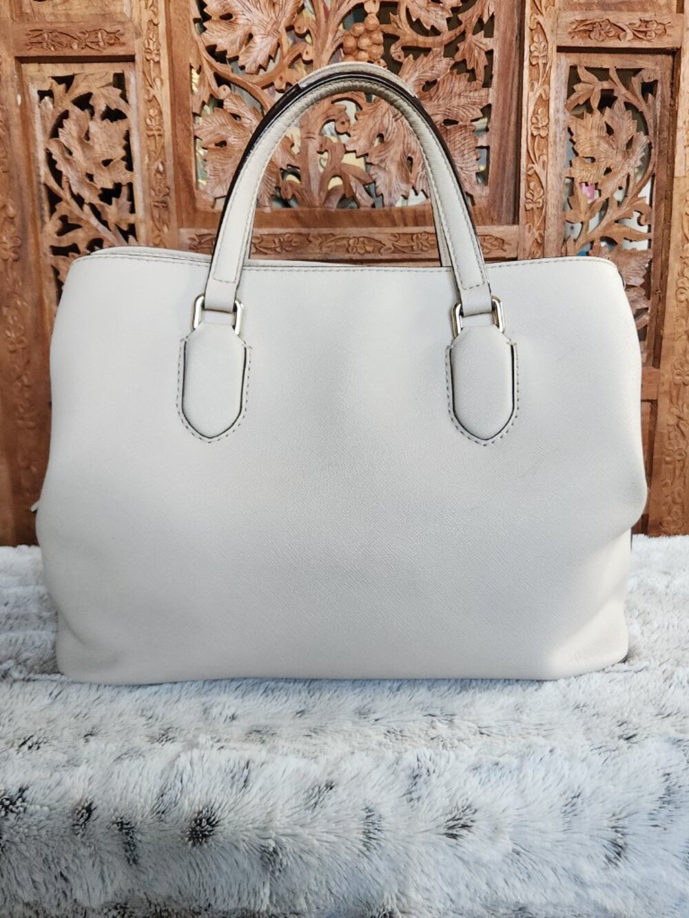 Kate Spade Laurel Way Evangelie Satchel - Almond (Flaws) - Picture 3 of 13